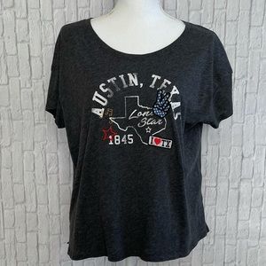 Abercrombie Gray Austin, Texas T-shirt Size Large